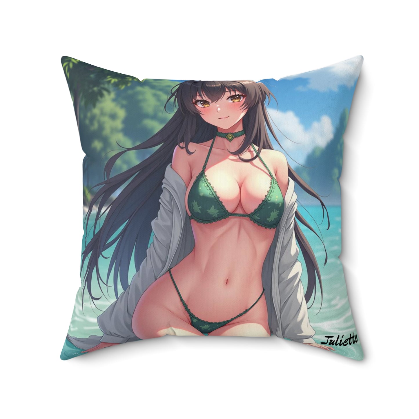 "Juliette" - Tropical Beach Pillow  for Summer Vibes