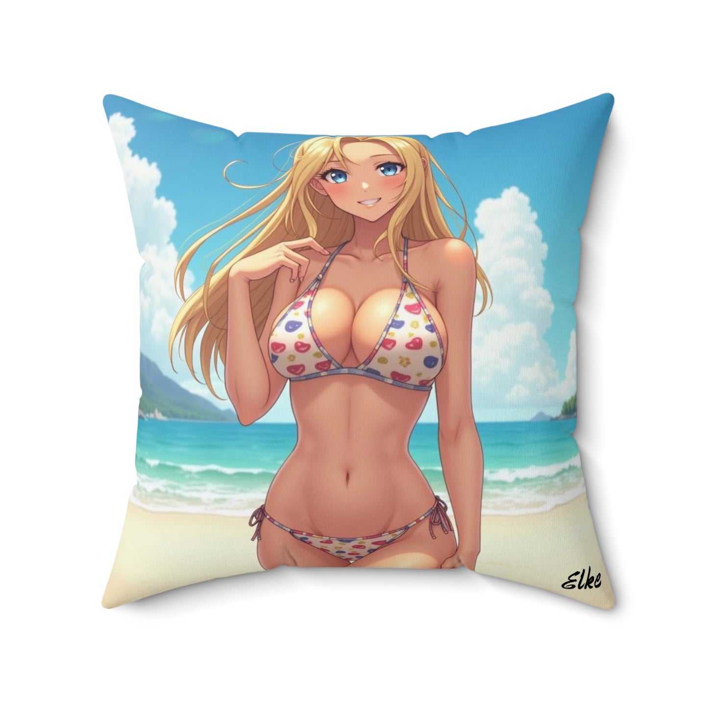 "Elke" - Tropical Beach Pillow  for Summer Vibes