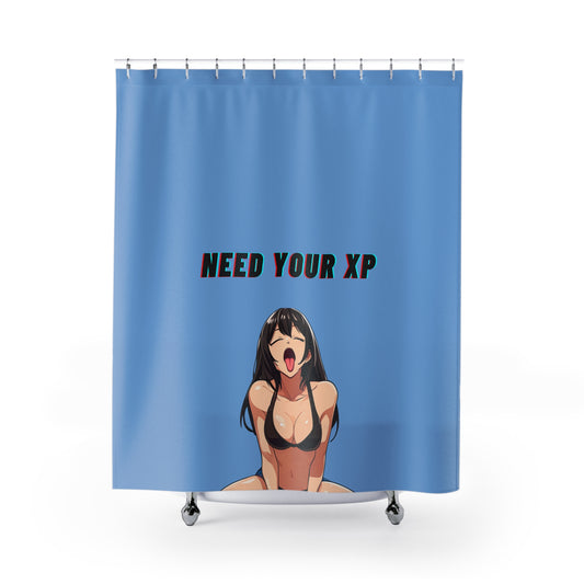 Shower Curtain "Mia" Blue Background