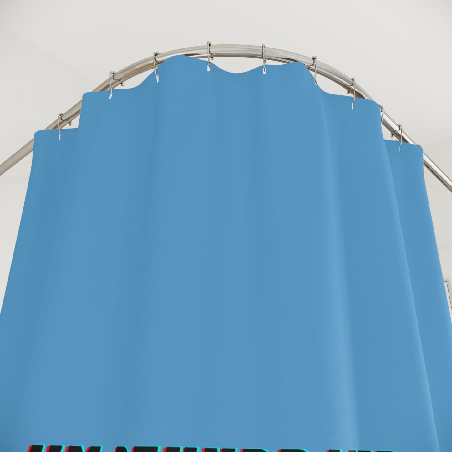 Shower Curtain "Lola" Blue Background